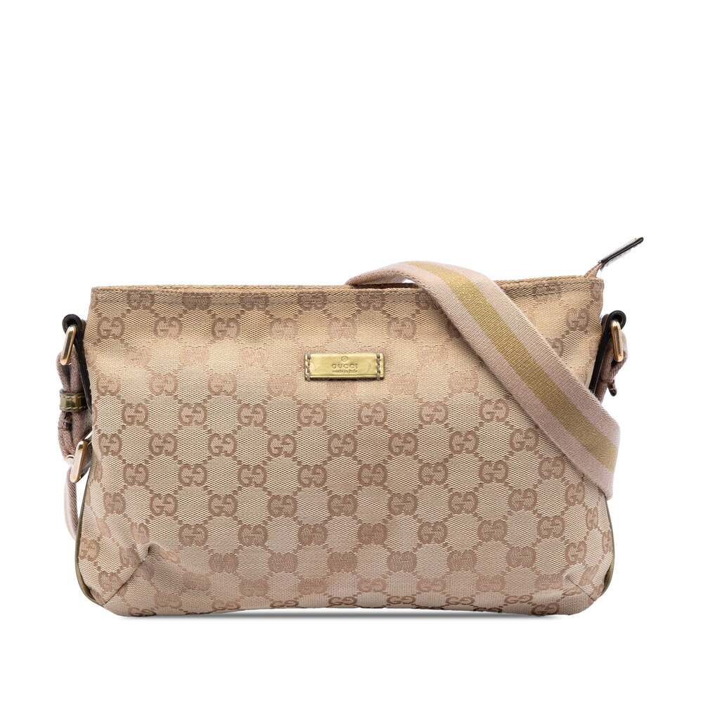 Gucci Web Strap Messenger Bag Gg Canvas #266654G71B
